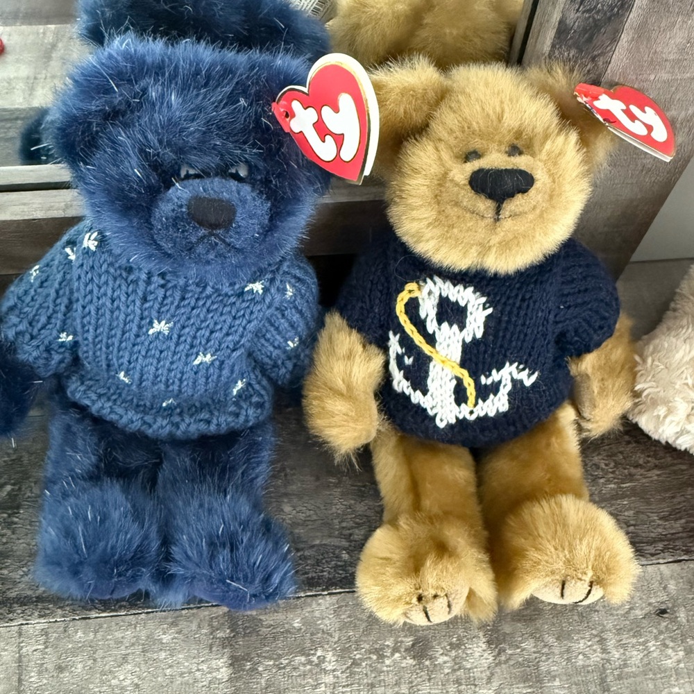 Ty Stuffed Animals - Blue and Brown Bears